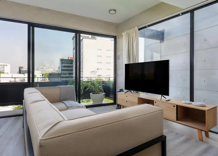 Charming 2br Penthouse With Terrace In Cuauhtemoc Mexico City